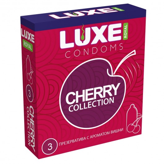 Презервативы с ароматом вишни LUXE Royal Cherry Collection - 3 шт. - Luxe - купить с доставкой в Ижевске