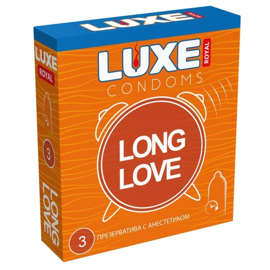 Презервативы с продлевающим эффектом LUXE Royal Long Love - 3 шт. - Luxe - купить с доставкой в Ижевске