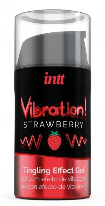 Жидкий интимный гель с эффектом вибрации Vibration! Strawberry - 15 мл. - INTT - купить с доставкой в Ижевске