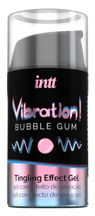 Жидкий интимный гель с эффектом вибрации Vibration! Bubble Gum - 15 мл. - INTT - купить с доставкой в Ижевске