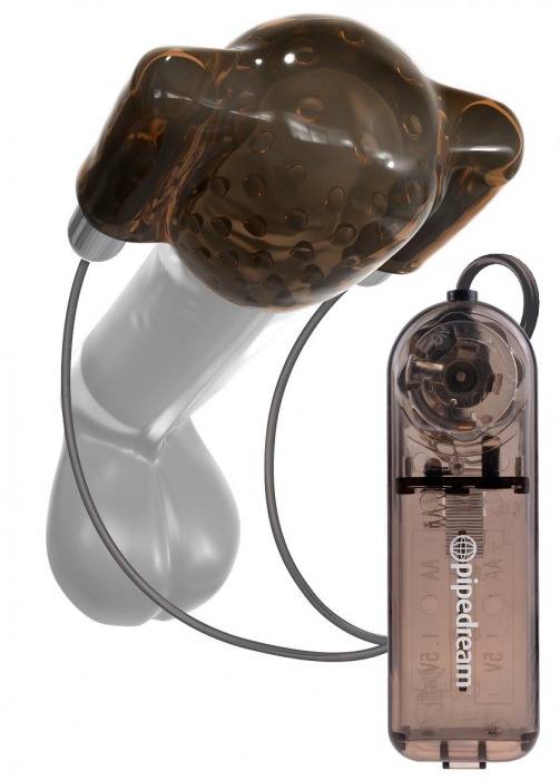 Дымчатый вибростимулятор головки пениса Dual Vibrating Head Teaser - Pipedream - в Ижевске купить с доставкой