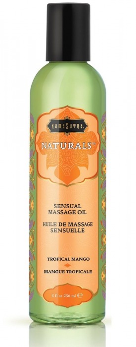 Массажное масло Naturals Tropical Mango с ароматом манго - 236 мл. - Kama Sutra - купить с доставкой в Ижевске