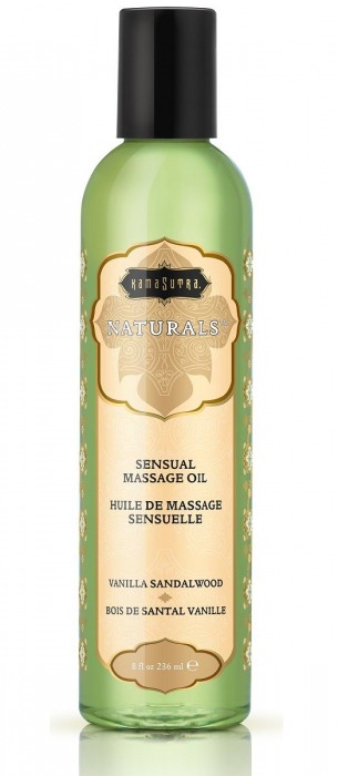 Массажное масло Naturals Vanilla Sandalwood с ароматом ванили и сандала - 236 мл. - Kama Sutra - купить с доставкой в Ижевске