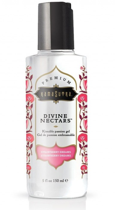 Гель-лубрикант на водной основе Divine Nectars Strawberry Dream с ароматом клубники - 150 мл. - Kama Sutra - купить с доставкой в Ижевске