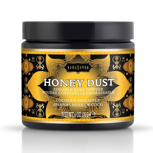 Пудра для тела Honey Dust Body Powder с ароматом кокоса и ананаса - 170 гр. - Kama Sutra - купить с доставкой в Ижевске