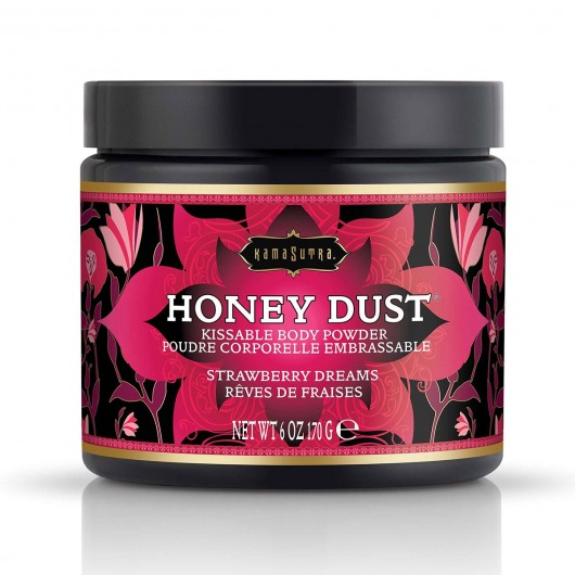 Пудра для тела Honey Dust Body Powder с ароматом клубники - 170 гр. - Kama Sutra - купить с доставкой в Ижевске