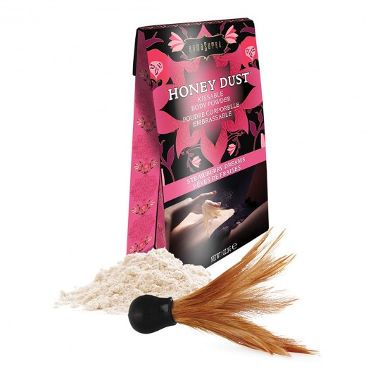 Пудра для тела Honey Dust Body Powder с ароматом клубники - 28 гр. - Kama Sutra - купить с доставкой в Ижевске