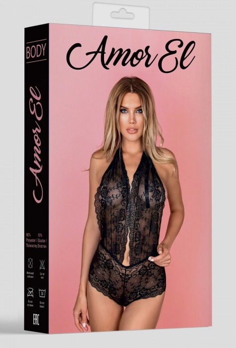 Кружевное боди с полностью открытой спинкой - Amor El купить с доставкой