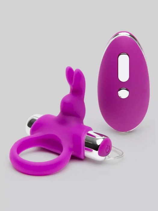 Лиловое виброкольцо с пультом ДУ Remote Control Cock Ring - Happy Rabbit - в Ижевске купить с доставкой