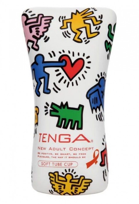 Мастурбатор-туба Keith Haring Soft Tube CUP - Tenga - в Ижевске купить с доставкой