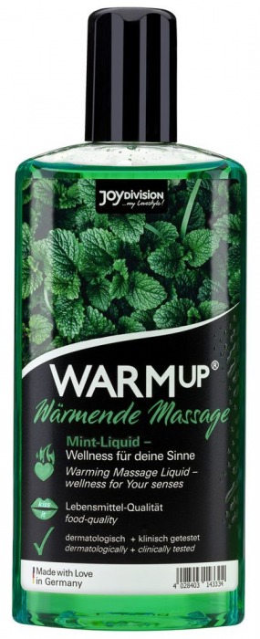 Массажное масло WARMup Mint с ароматом мяты - 150 мл. - Joy Division - купить с доставкой в Ижевске