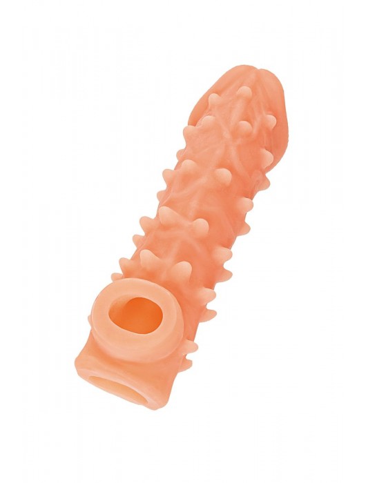 Телесная закрытая насадка с пупырышками Cock Sleeve Size L - 17,6 см. - KOKOS - в Ижевске купить с доставкой