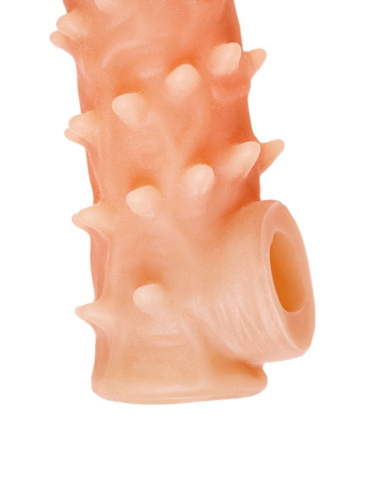 Телесная закрытая насадка с пупырышками Cock Sleeve Size L - 17,6 см. - KOKOS - в Ижевске купить с доставкой