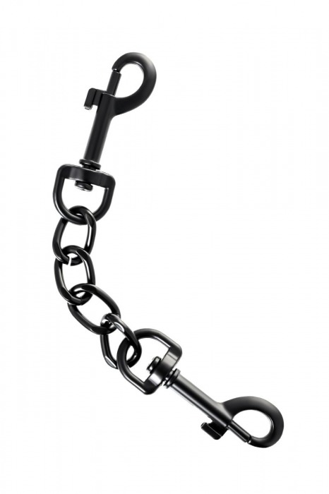 Узкие черные наручники на сцепке - ToyFa - купить с доставкой в Ижевске