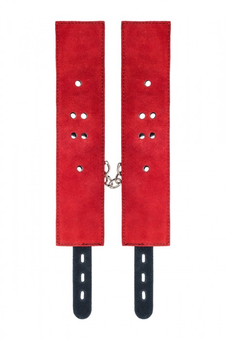 Красно-черные оковы на ноги из кожи - ToyFa - купить с доставкой в Ижевске