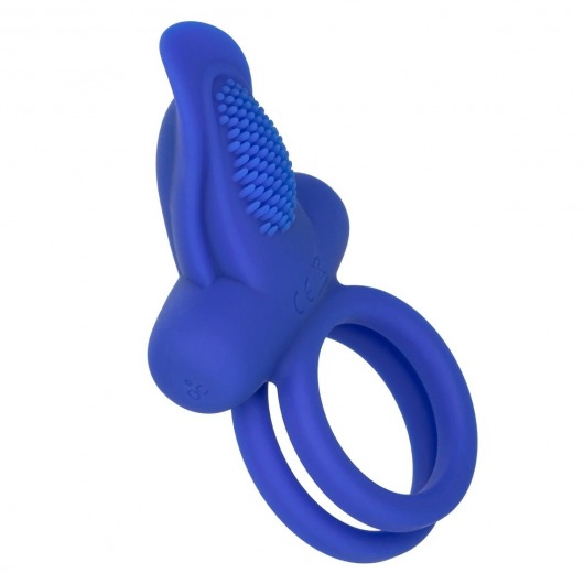 Синее перезаряжаемое эрекционное кольцо Silicone Rechargeable Dual Pleaser Enhancer - California Exotic Novelties - в Ижевске купить с доставкой