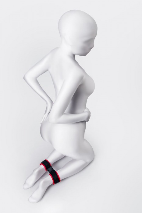 Красно-черные велюровые оковы Anonymo - ToyFa - купить с доставкой в Ижевске