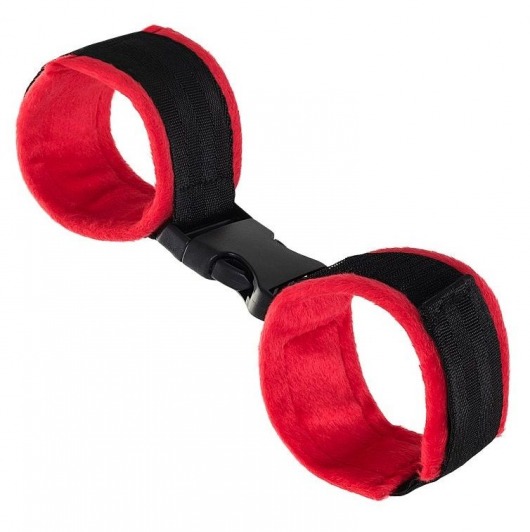 Красно-черные велюровые оковы Anonymo - ToyFa - купить с доставкой в Ижевске