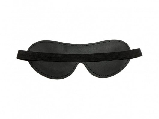 Черная лаковая маска на глаза из эко-кожи - БДСМ Арсенал - купить с доставкой в Ижевске