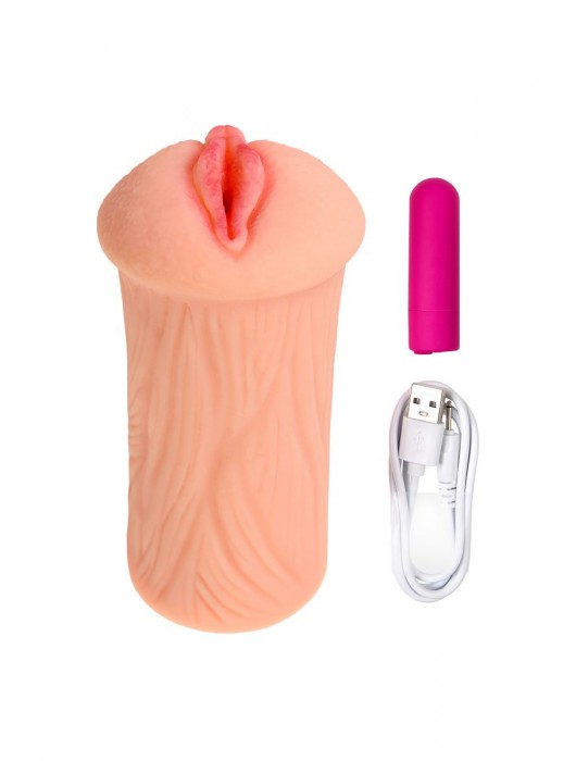 Реалистичный мастурбатор-вагина телесного цвета Elegance.001 с вибрацией - KOKOS - в Ижевске купить с доставкой