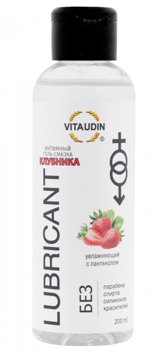 Интимный гель-смазка на водной основе VITA UDIN с ароматом клубники - 200 мл. - VITA UDIN - купить с доставкой в Ижевске