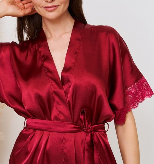 Легкий однотонный халатик-кимоно - Belweiss купить с доставкой