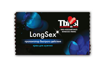 Пролонгирующий крем LongSex в одноразовой упаковке - 1,5 гр. - Биоритм - купить с доставкой в Ижевске