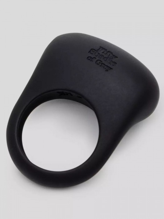 Черное эрекционное виброкольцо Sensation Rechargeable Vibrating Love Ring - Fifty Shades of Grey - в Ижевске купить с доставкой