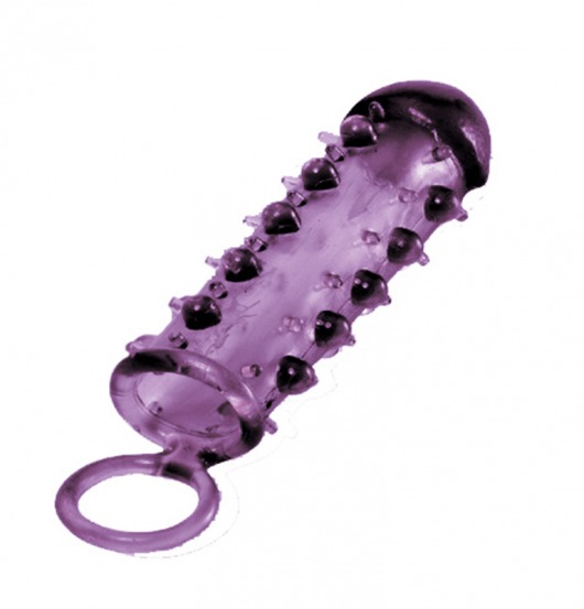 Закрытая фиолетовая насадка с пупырышками SAMURAI PENIS SLEEVE PURPLE - 14,5 см. - NMC - в Ижевске купить с доставкой