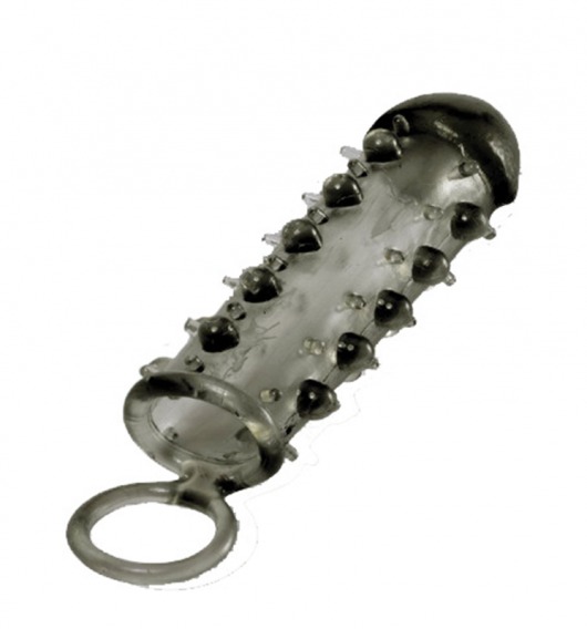 Дымчатая стимулирующая насадка с закрытой головкой SAMURAI PENIS SLEEVE BLACK - 14,5 см. - NMC - в Ижевске купить с доставкой
