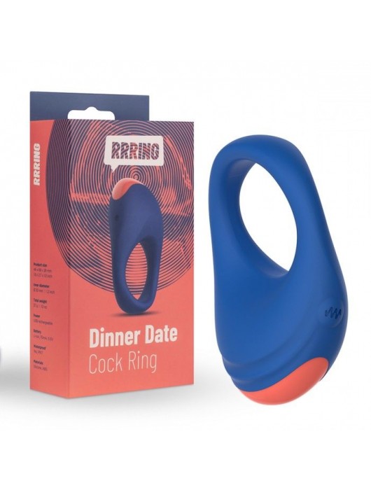 Синее эрекционное кольцо RRRING Dinner Date Cock Ring - FeelzToys - в Ижевске купить с доставкой