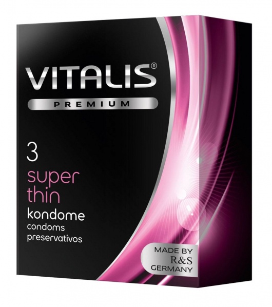 Ультратонкие презервативы VITALIS PREMIUM super thin - 3 шт. - Vitalis - купить с доставкой в Ижевске