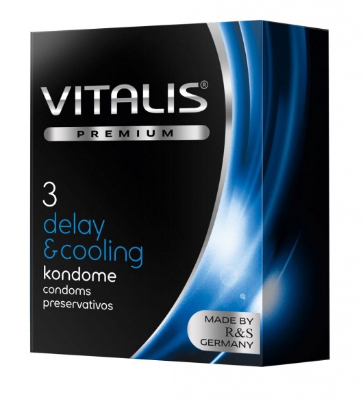 Презервативы VITALIS PREMIUM delay   cooling с охлаждающим эффектом - 3 шт. - Vitalis - купить с доставкой в Ижевске