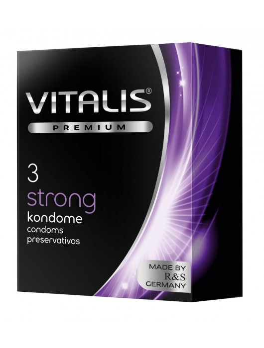 Презервативы с утолщенной стенкой VITALIS PREMIUM strong - 3 шт. - Vitalis - купить с доставкой в Ижевске