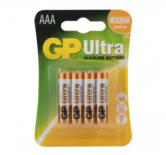 Батарейки алкалиновые GP Ultra Alkaline 24А AАA/LR03 - 4 шт. - Элементы питания - купить с доставкой в Ижевске