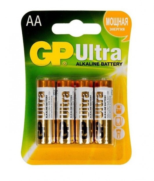 Батарейки алкалиновые GP Ultra Alkaline AA/LR6 - 4 шт. - Элементы питания - купить с доставкой в Ижевске