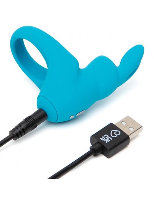 Голубое эрекционное виброкольцо Happy Rabbit Rechargeable Rabbit Cock Ring - Happy Rabbit - в Ижевске купить с доставкой