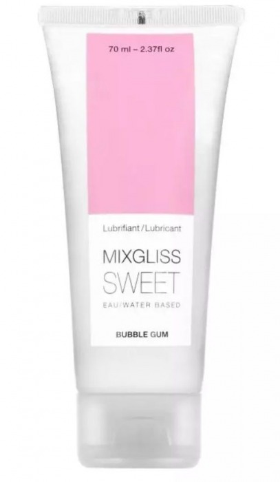 Смазка на водной основе Mixgliss Sweet с ароматом бабл-гам - 70 мл. - Mixgliss - купить с доставкой в Ижевске