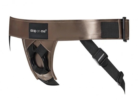 Бронзовый пояс для насадок Curious Harness - Strap-on-me - купить с доставкой в Ижевске