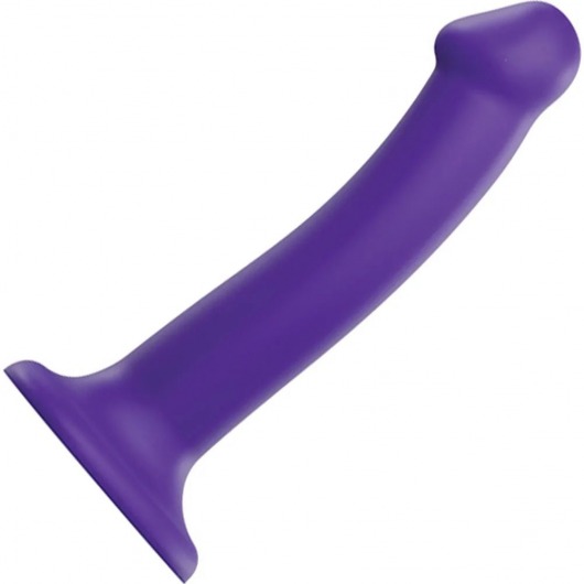 Фиолетовый фаллоимитатор-насадка Strap-On-Me Dildo Dual Density size M - 18 см. - Strap-on-me - купить с доставкой в Ижевске