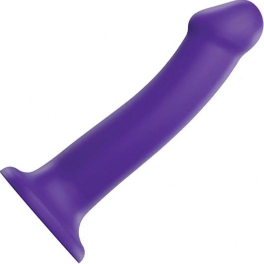 Фиолетовый фаллоимитатор-насадка Strap-On-Me Dildo Dual Density size L - 19 см. - Strap-on-me - купить с доставкой в Ижевске