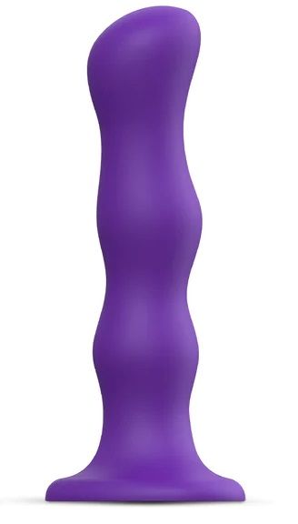 Фиолетовая насадка Strap-On-Me Dildo Geisha Balls size M - Strap-on-me - купить с доставкой в Ижевске