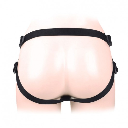 Черный пояс-трусики в комплекте с коннектором и насадкой - Notabu - купить с доставкой в Ижевске