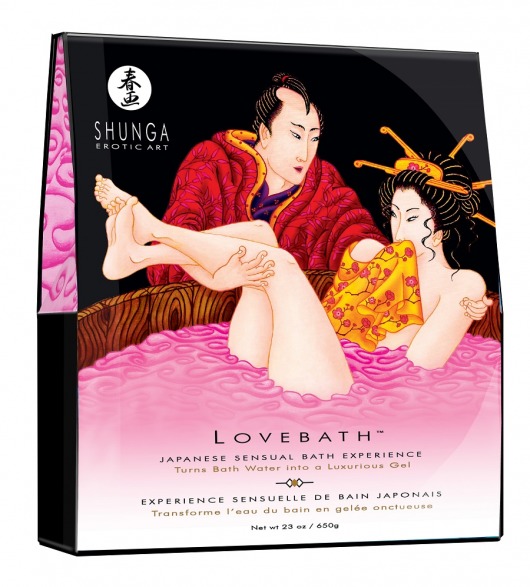 Соль для ванны Lovebath Dragon Fruit, превращающая воду в гель - 650 гр. - Shunga - купить с доставкой в Ижевске