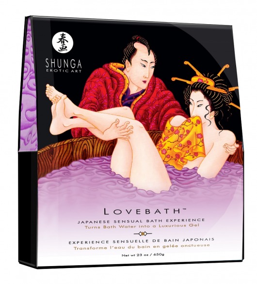 Соль для ванны Lovebath Sensual lotus, превращающая воду в гель - 650 гр. - Shunga - купить с доставкой в Ижевске