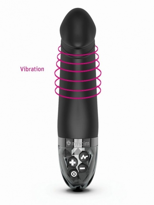 Черный вибратор с электростимуляцией Real Deal Neal - 16,5 см. - MyStim - купить с доставкой в Ижевске