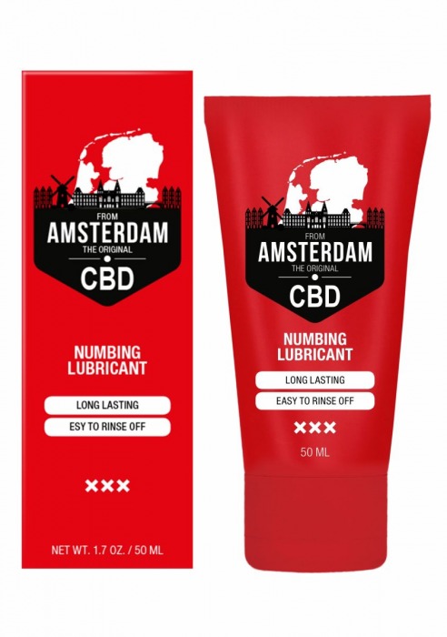 Пролонгирующий лубрикант Numbing CBD from Amsterdam - 50 мл. - Shots Media BV - купить с доставкой в Ижевске