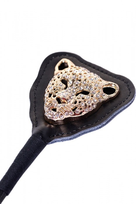 Чёрный стек с фигуркой леопарда на наконечнике - 21 см. - ToyFa - купить с доставкой в Ижевске