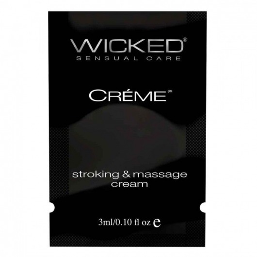 Крем для массажа и мастурбации Wicked Stroking and Massage Creme - 3 мл. - Wicked - купить с доставкой в Ижевске