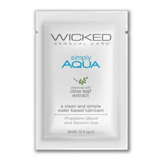 Легкий лубрикант на водной основе Wicked Simply AQUA - 3 мл. - Wicked - купить с доставкой в Ижевске